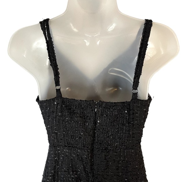 NWT Lulus Total Temptation Black Textured Faux-Wrap Midi Dress Size Small - Picture 6 of 8